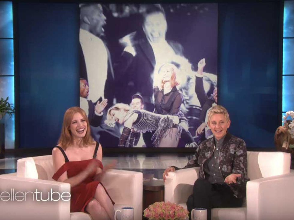 Jessica Chastain Explaining How She Spanked Madonna Could Make Your Friday