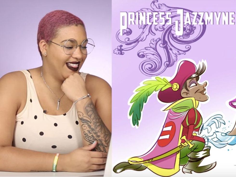 WATCH: This Biracial Lesbian React To Being Drawn as a Disney Princess