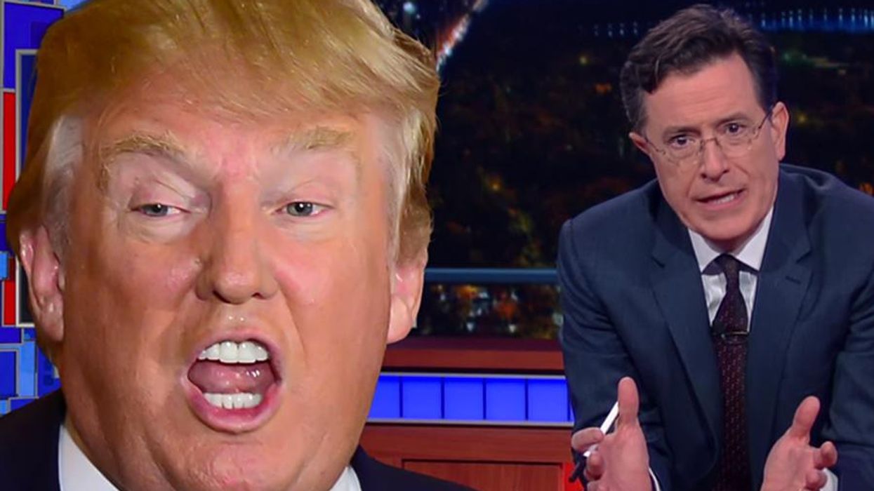<p>Stephen Colbert's Reactions to Donald Trump Are Our Reactions to Donald Trump</p>