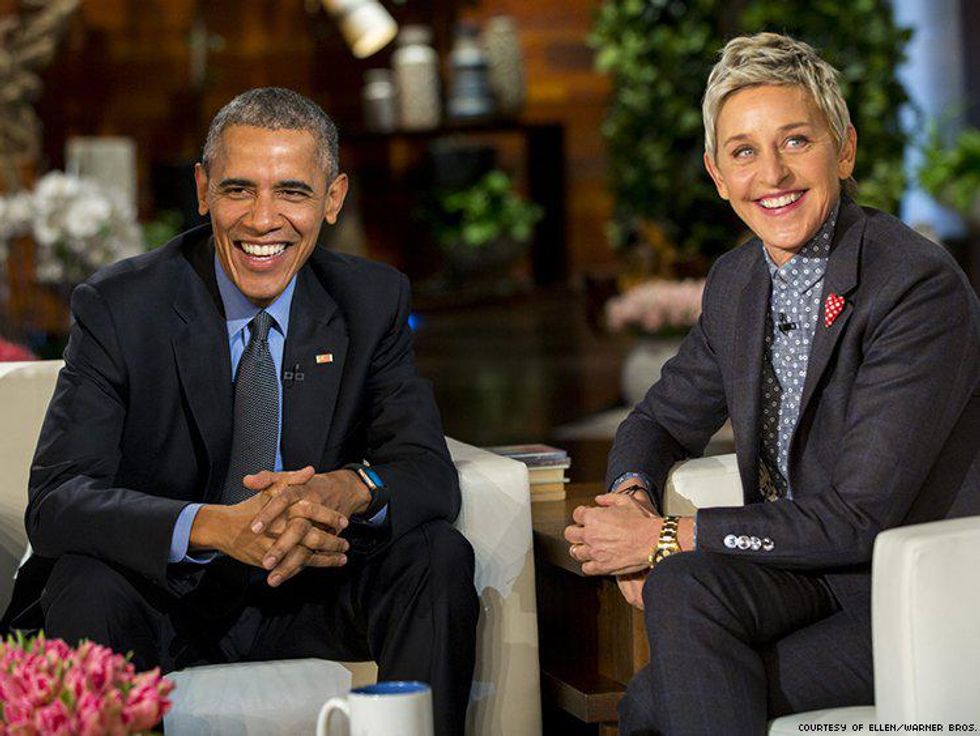 WATCH: Ellen DeGeneres Thanks President Obama for Helping Gay People