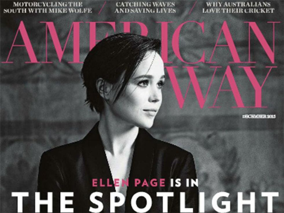Pic of the Day: Ellen Page Will Make Your American Airlines Flight that Much More Enjoyable 