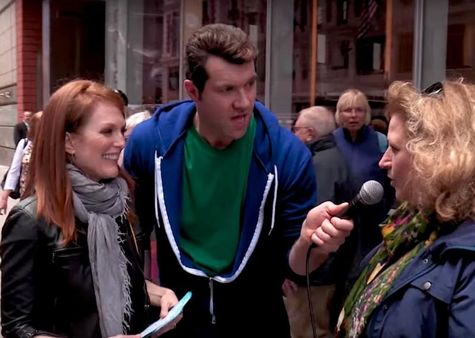WATCH: Julianne Moore Acts for Tourists in Time Square on Billy on the Street, and It's Epic! 