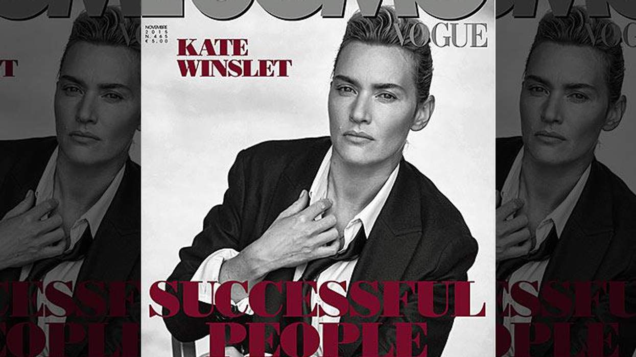 <p>Kate Winslet Smolders in a Suit on the Cover of<em> L'Uomo Vogue</em></p>