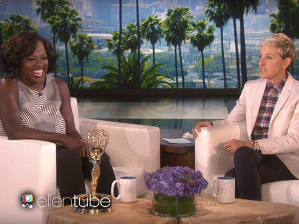 WATCH: Viola Davis Talks Emmy Speech, Prosecco With Ellen DeGeneres
