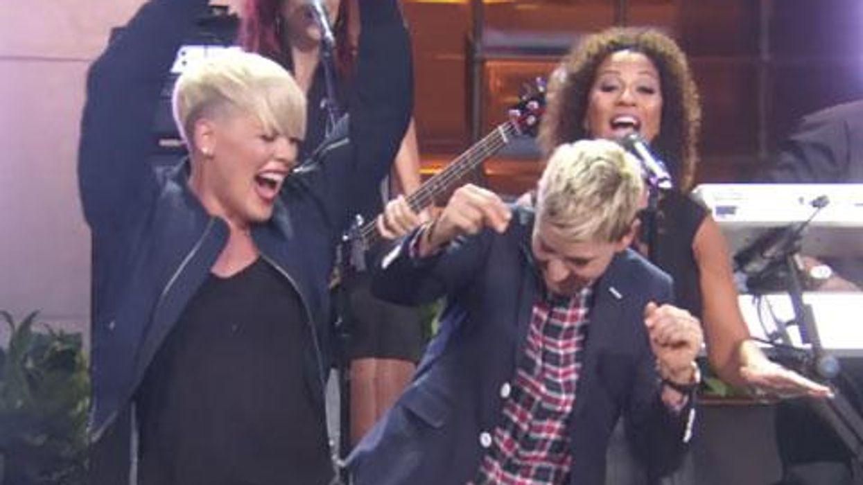 <p>WATCH: P!nk Performing Ellen's New Theme Song Live Will Make Your Day</p>