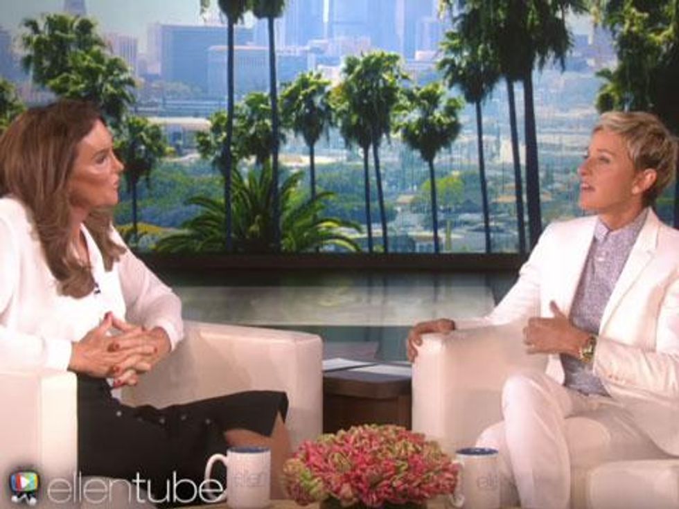 WATCH: Ellen DeGeneres Asks Caitlyn Jenner About Being Conservative and Marriage Equality 