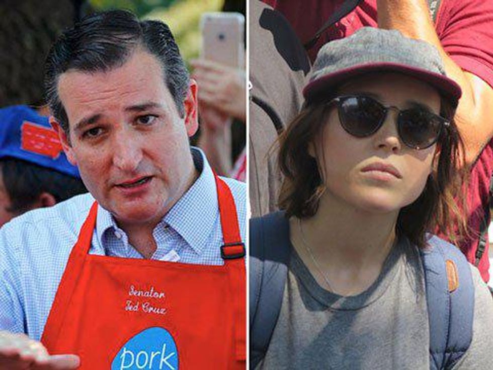 Ellen Page Faces Off with Antigay Ted Cruz About LGBT Rights at Iowa State Fair 