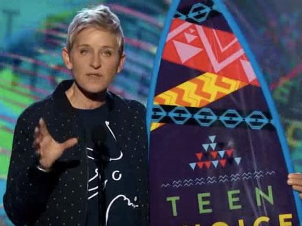 WATCH: Try Not to Get Emotional During Ellen DeGeneres' Inspiring Teen Choice Award Speech