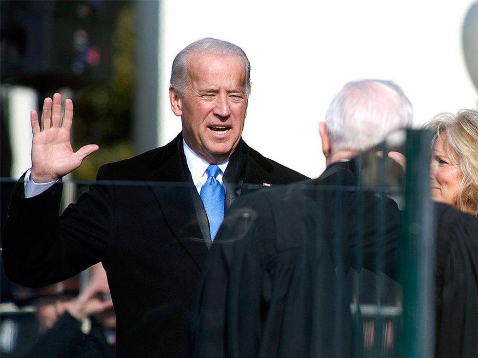 The Photo of Joe Biden Wearing a Pride Flag as a Cape That You've Always Been Waiting For 