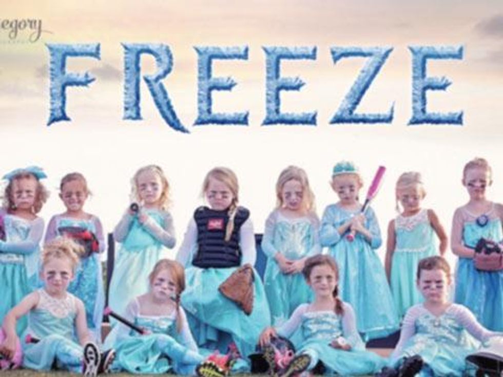 WATCH: 'Adorably Tough' Young T-Ballers in Elsa Dresses Are 'The Freeze' 