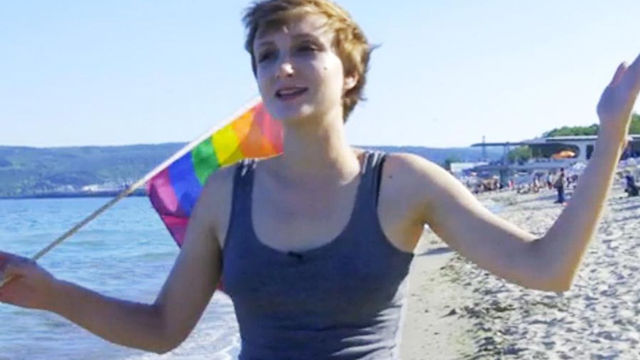 Taylor Talks LGBT Pride With Random Bulgarian Beach Goers