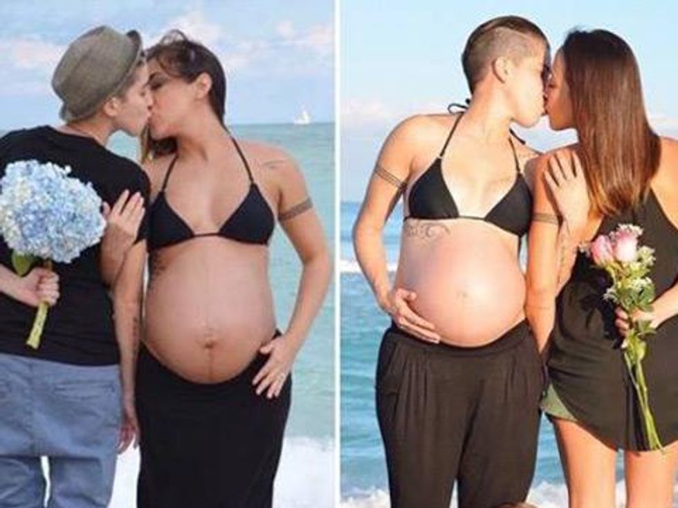 Lesbian Moms' Pregnancy Photos Go Viral