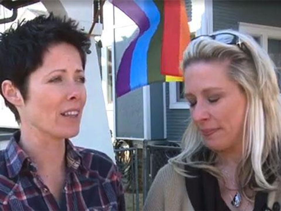 WATCH: Nebraska Man Steals and Burns Lesbian Couple's Pride Flag 