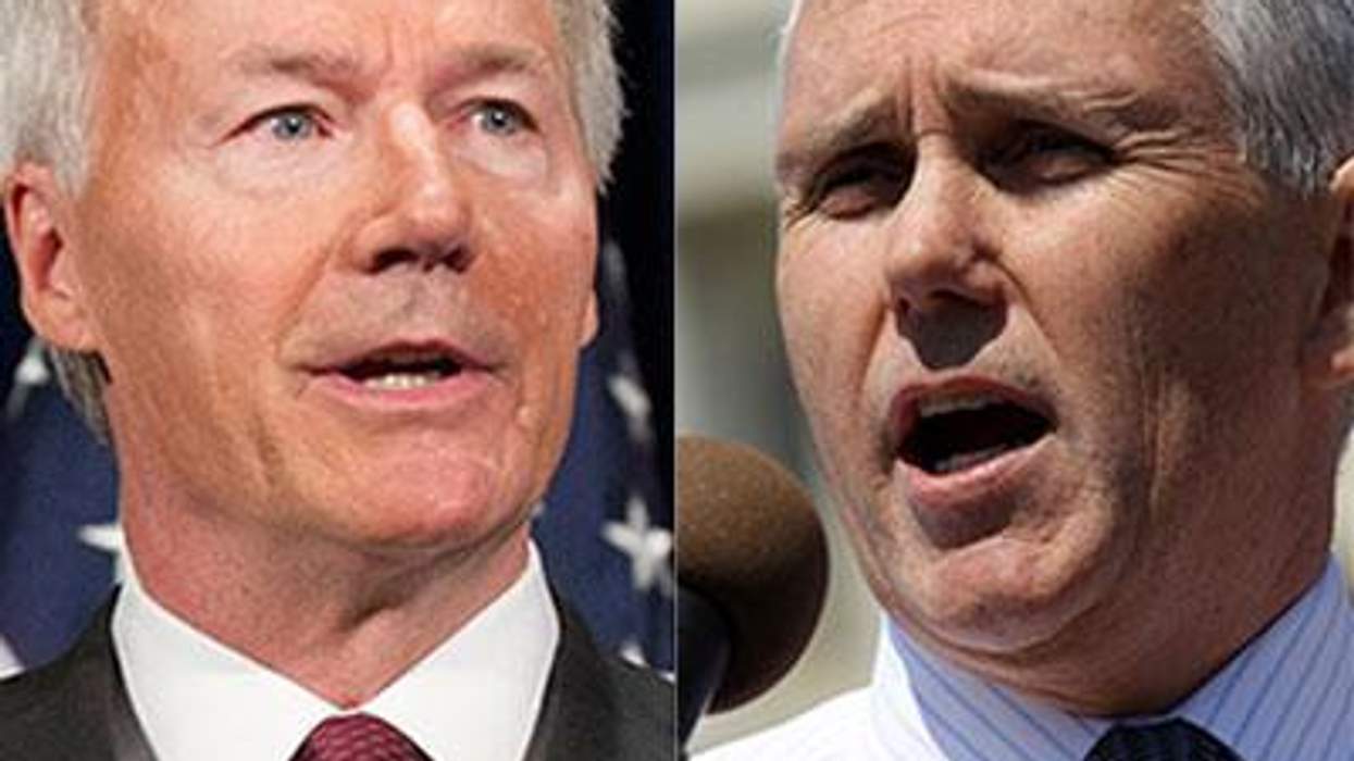 <p>Antigay Legislation Quashed in Arkansas, Advances in Indiana</p>