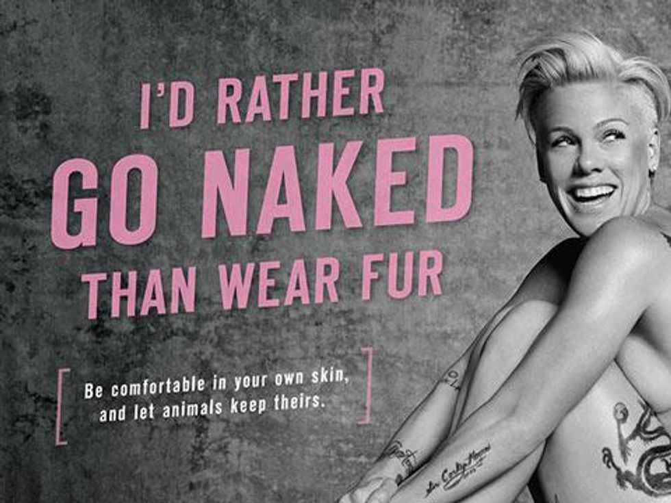 Pic of the Day: P!nk Bares All for a Cause on 90-Foot Times Square Billboard 