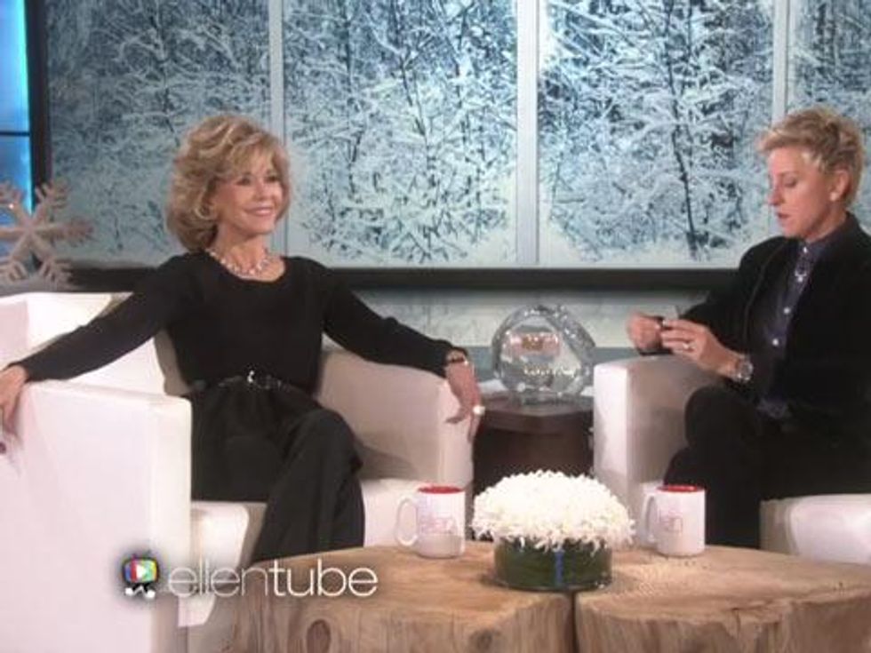 WATCH: Jane Fonda Reveals to Ellen DeGeneres Who She Thinks Is the Most Beautiful Woman Alive 
