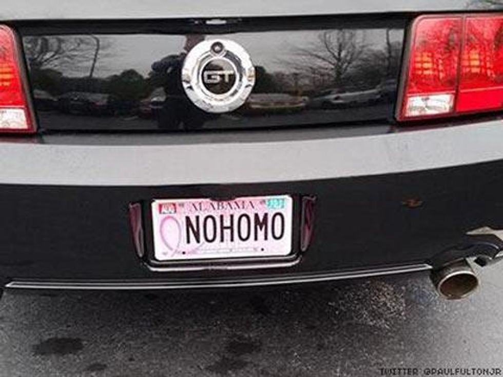 Alabama to Recall 'NoHomo' License Plate