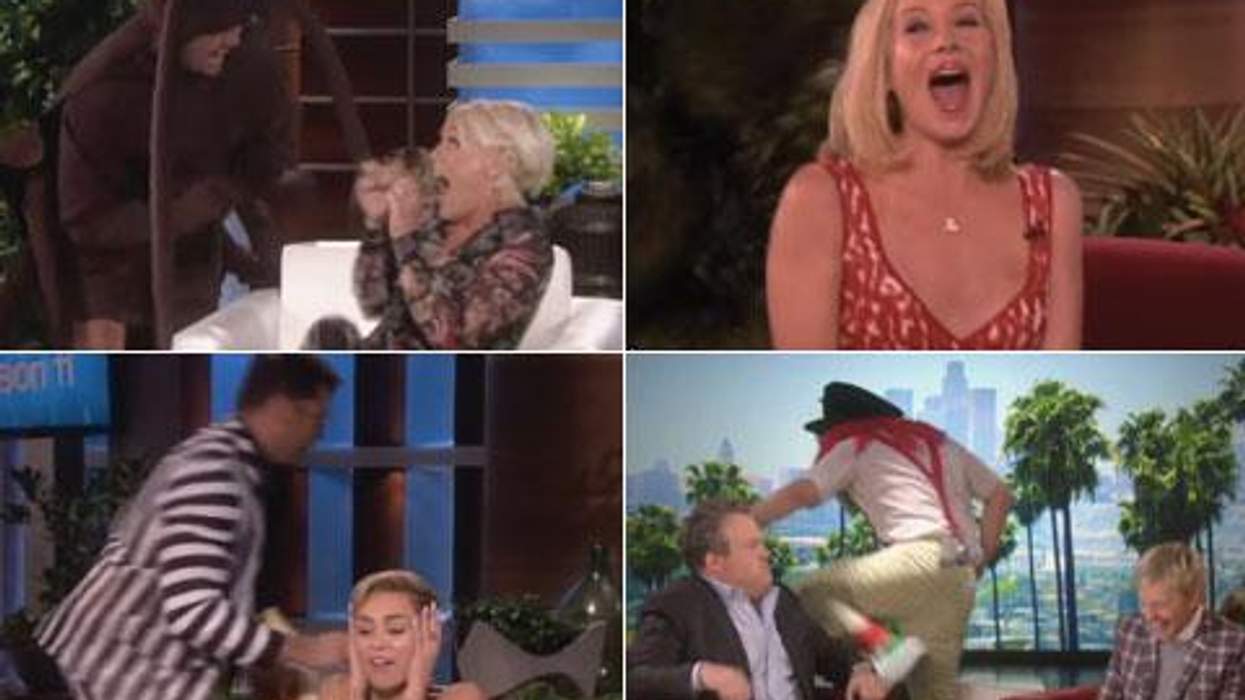 <p>10 Hilarious Examples of Ellen DeGeneres Scaring the Crap Out of Her Celebrity Guests</p>