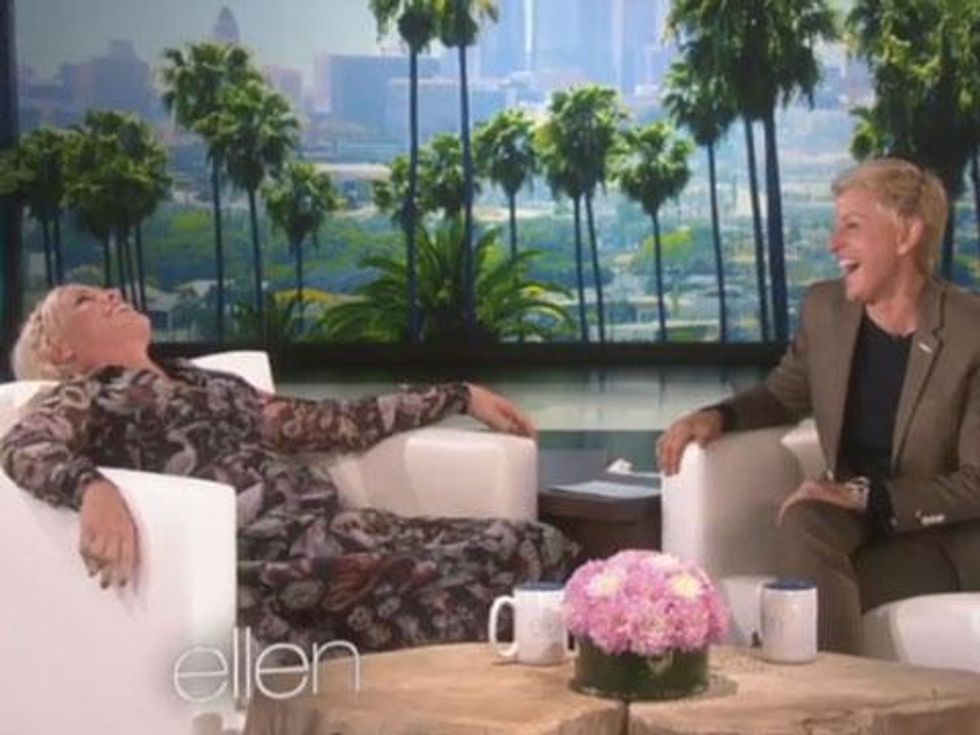 WATCH: Ellen DeGeneres Scares the Crap out of P!nk! 