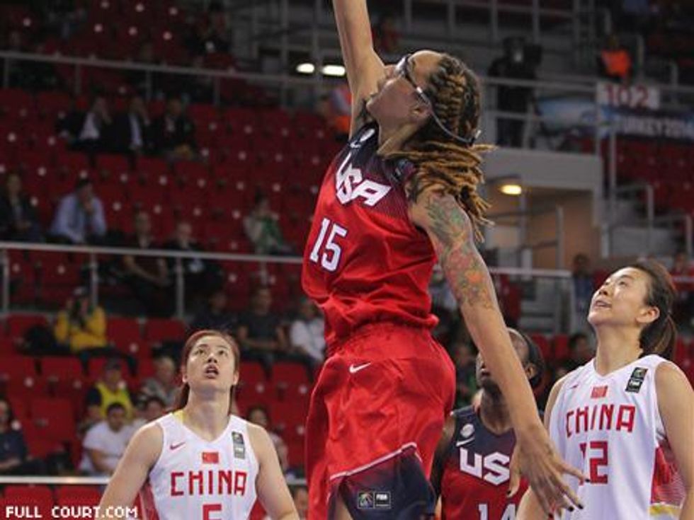 Brittney Griner Goes Above the Rim in FIBA World Championships