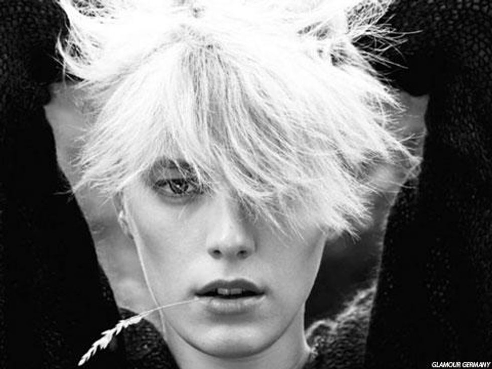 Androgynous Model Erika Linder in Glamour Germany