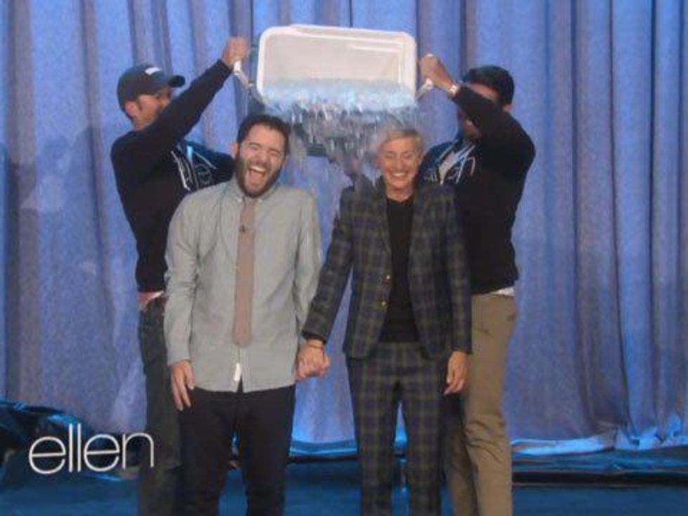 WATCH: Ellen DeGeneres' Heartwarming Ice Bucket Challenge with Young Man With ALS Patient Anthony Carbajal 