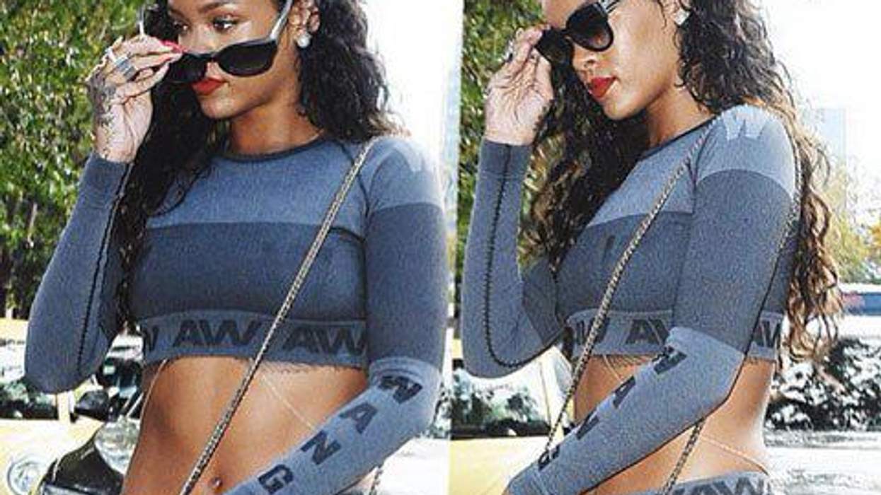 <p>Rihanna Rocks Alexander Wang X H&M Tomboy Collection at Fashion Week</p>