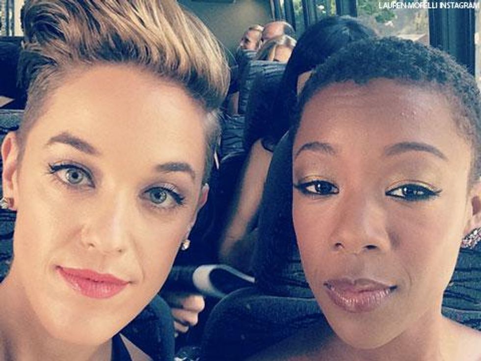 Pic of the Day: Orange Is the New Black's Out Writer Lauren Morelli and Samira Wiley Flawless for Emmy 