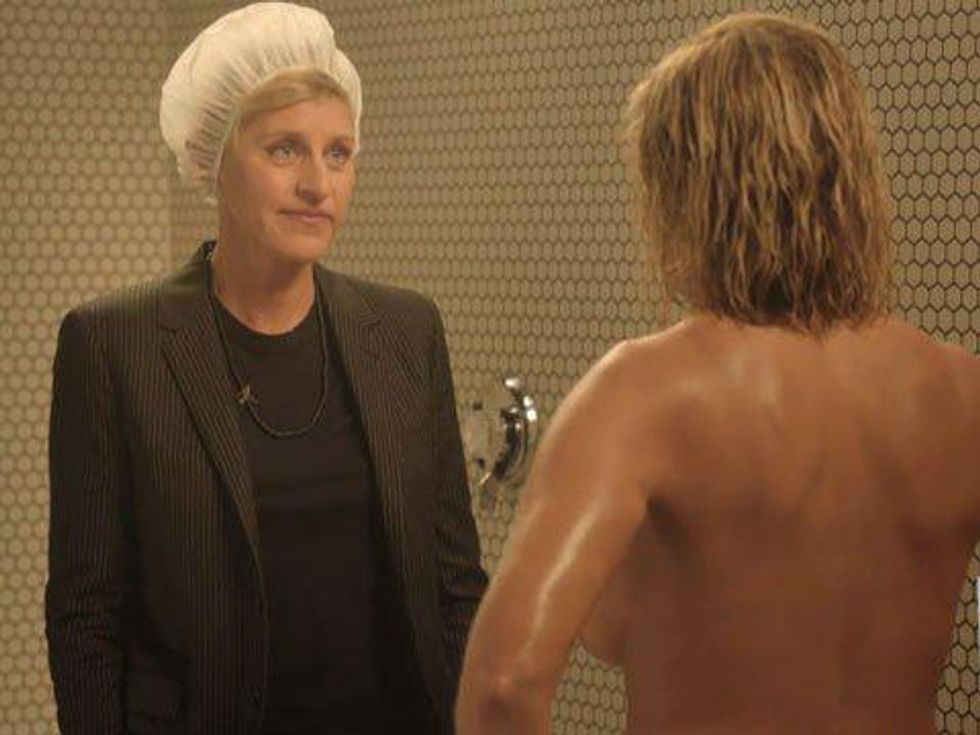 WATCH: Chelsea Handler Is Totally Comfortable Being Nude in the Shower with Lesbian Ellen DeGeneres 