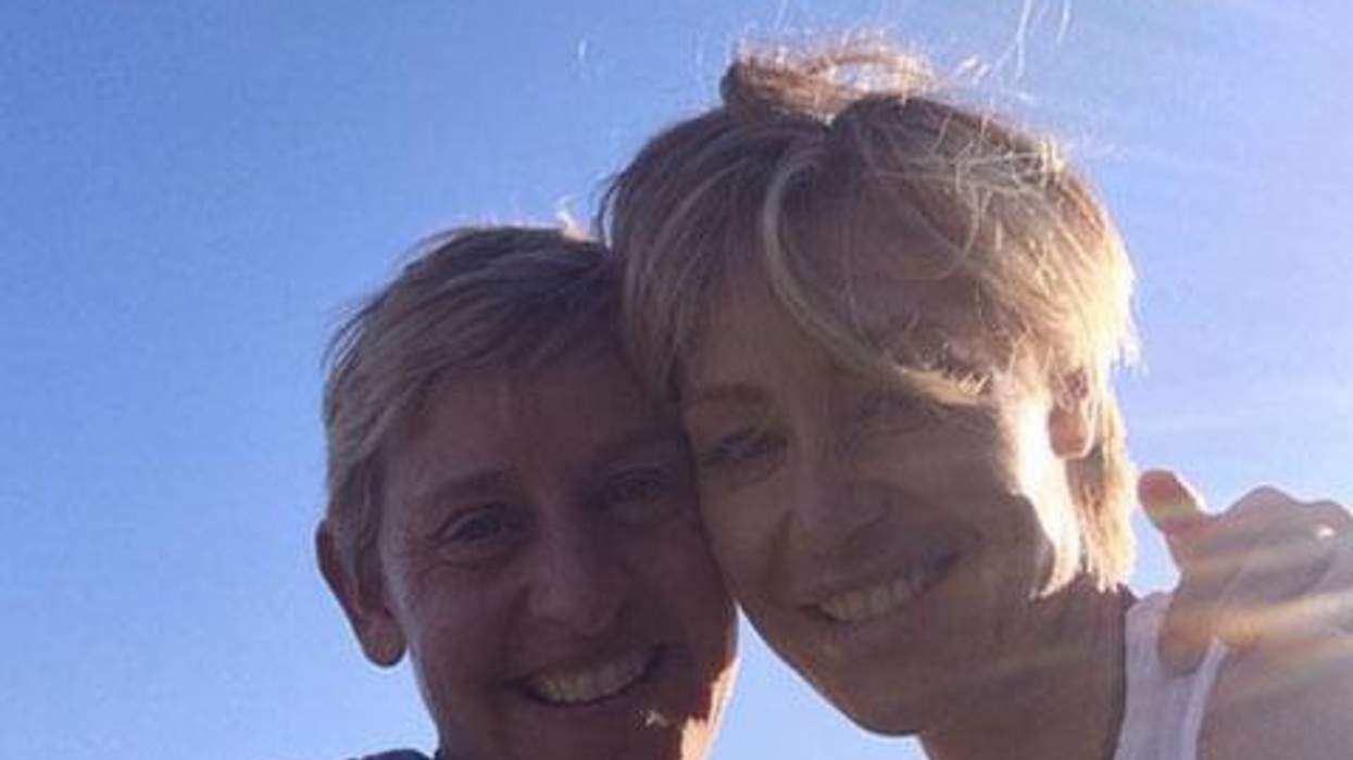 <p>Pic of the Day: Ellen DeGeneres, Portia De Rossi, Their Anniversary and Sky Writing</p>