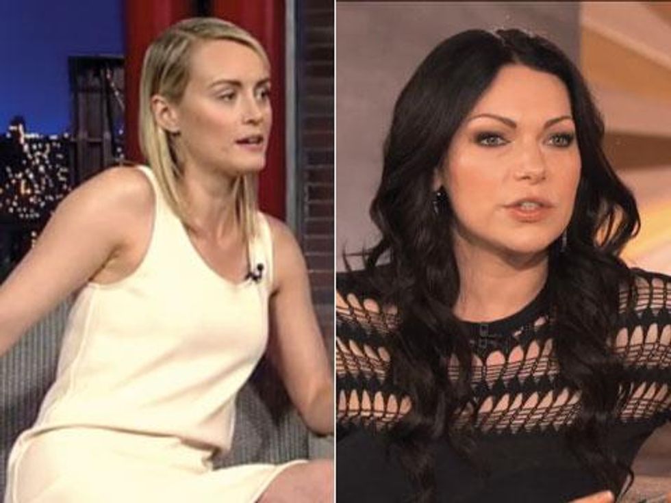 WATCH: Laura Prepon and Taylor Schilling Talk OITNB to Latifah and Letterman