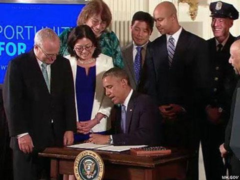 WATCH: Obama Signs Executive Order to Protect LGBT Employees 