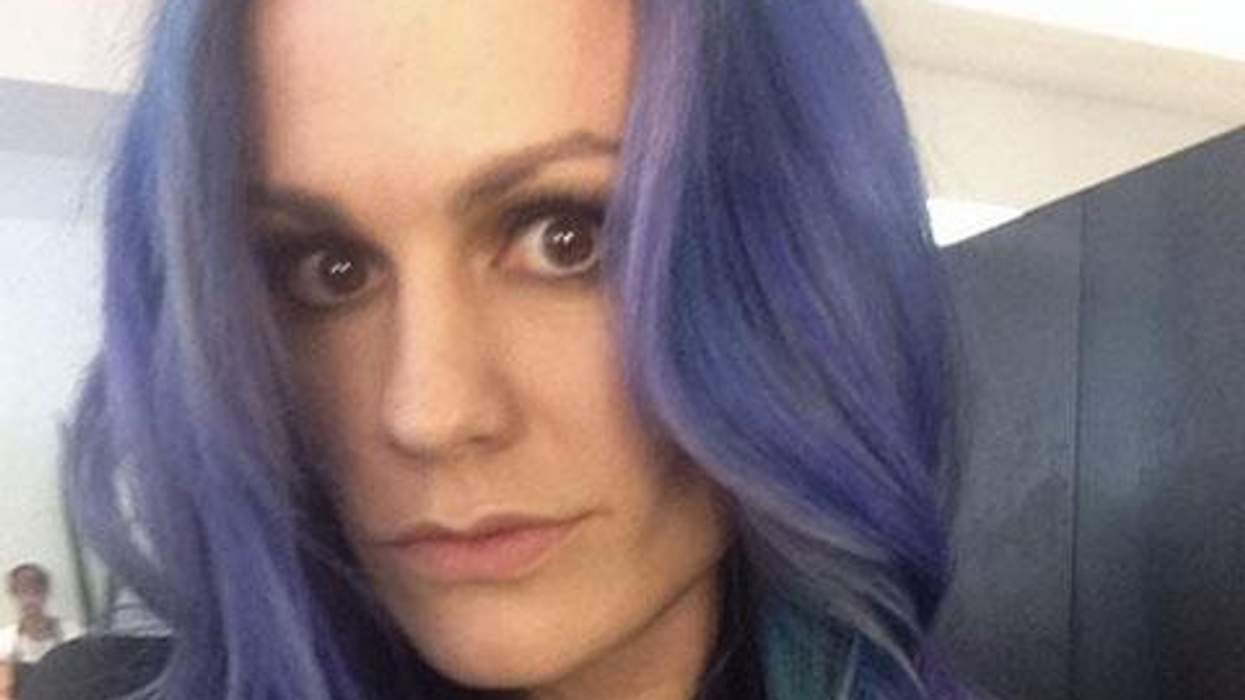 <p>Pic of the Day: Anna Paquin Reveals Blue is the Warmest (Hair) Color</p>