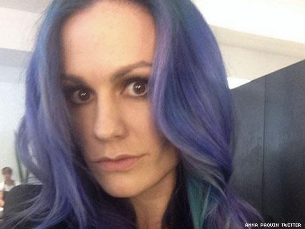 Pic of the Day: Anna Paquin Reveals Blue is the Warmest (Hair) Color 