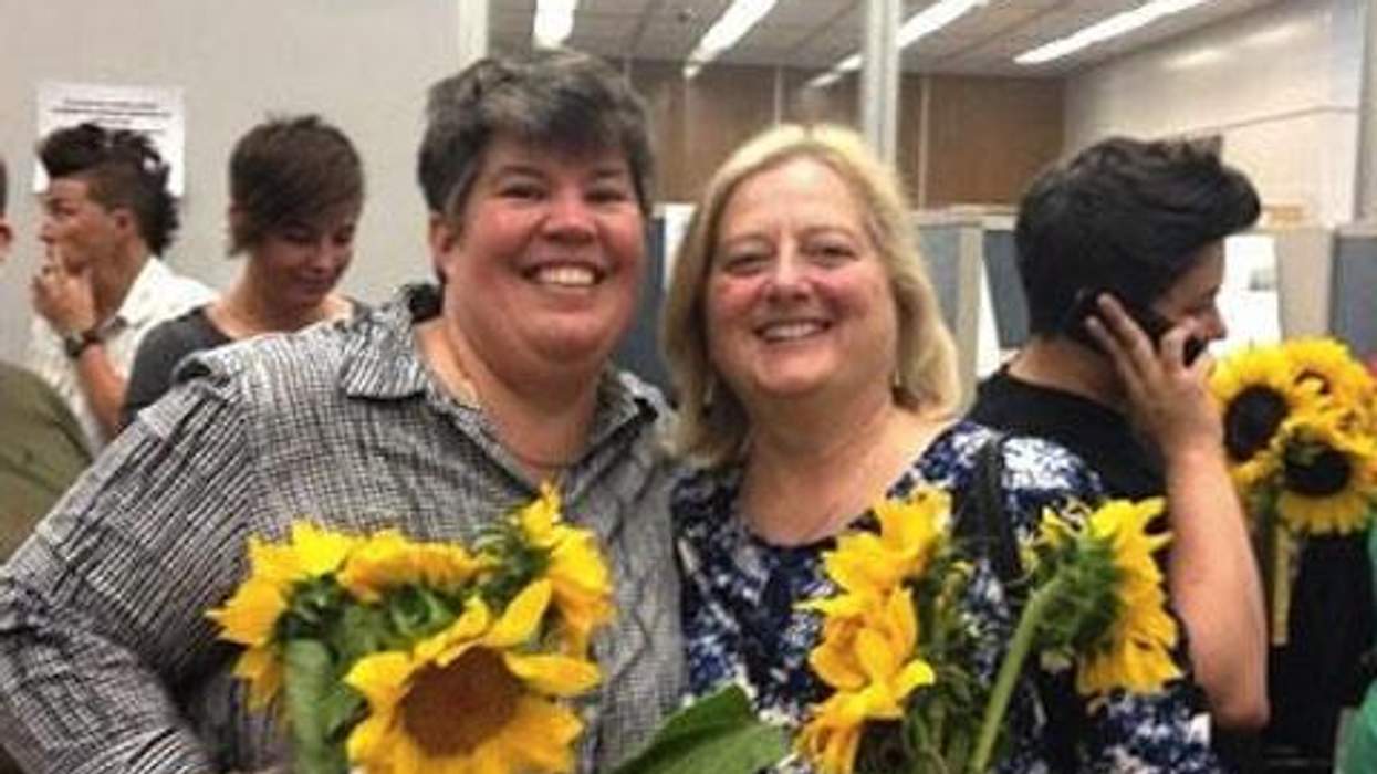 <p>Indiana: Same-Sex Couples Begin After Federal Judge Rules Marriage Ban Unconstitutional</p>