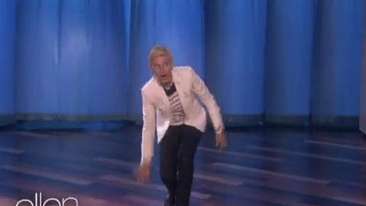 <p>WATCH: Ellen DeGeneres Takes Over for Letterman - Sort Of!</p>