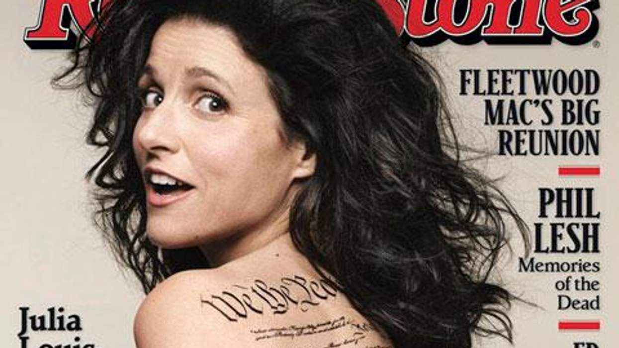 <p>Pic of the Day: Julia Louis-Dreyfus Shows Off Her John Hancock on the Cover of <em>Rolling Stone </em></p>