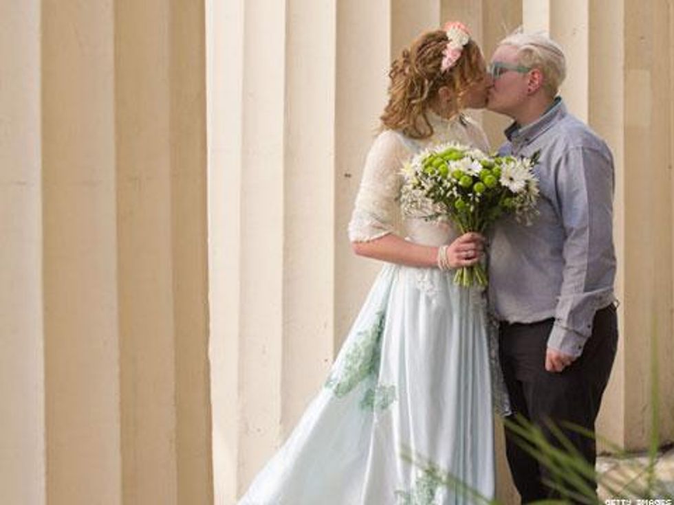 Pic of the Day: Adorable Lesbian Couple Among First to Wed in UK! 