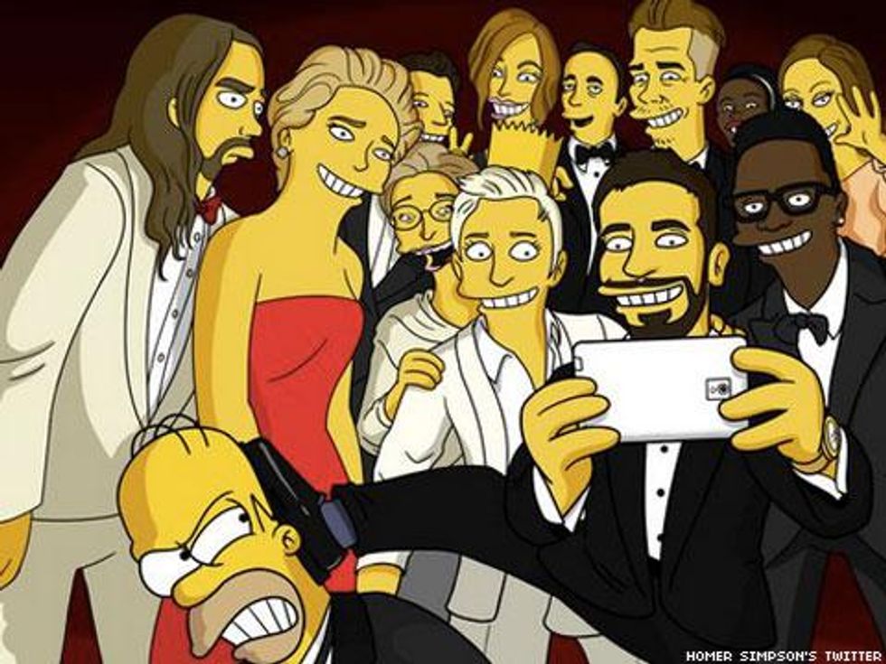 <p>Shot of the Day: Ellen's Oscar Selfie Gets Simpson-ized!</p>
