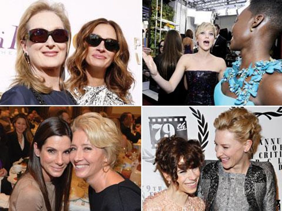 11 Examples of This Year's Oscar Nominees Being Adorable Together - Meryl, Julia, Cate, Lupita, June, J-Law, etc... 