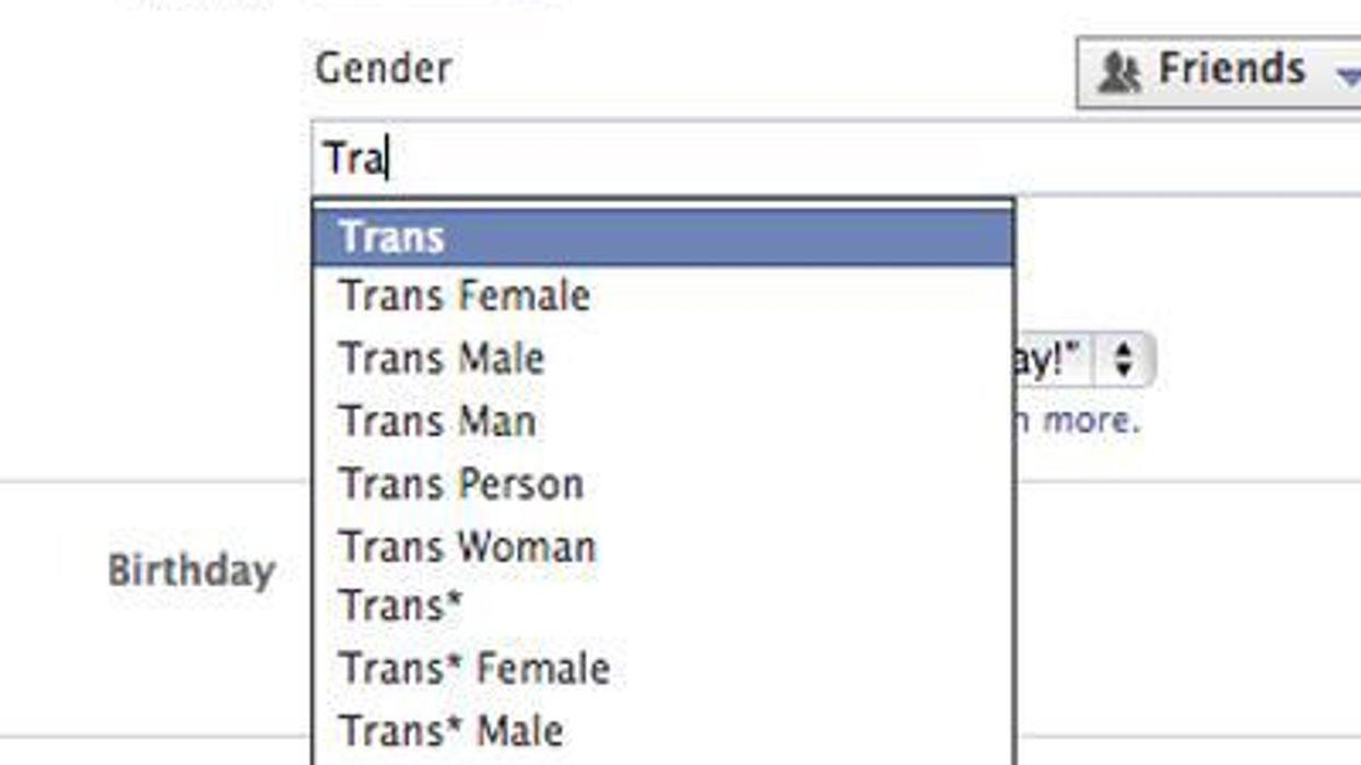 <p>Facebook Expands Gender Options for Trans and Gender-Nonconforming Users</p>