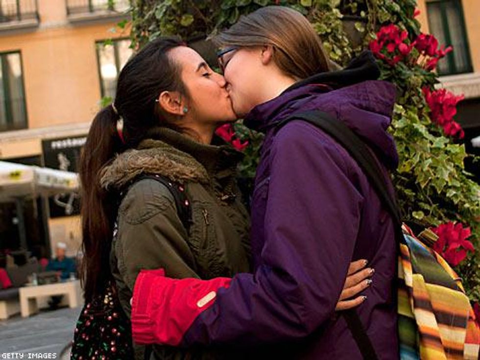 PHOTOS: Spanish Women Make Out to Protest Religious Homophobia