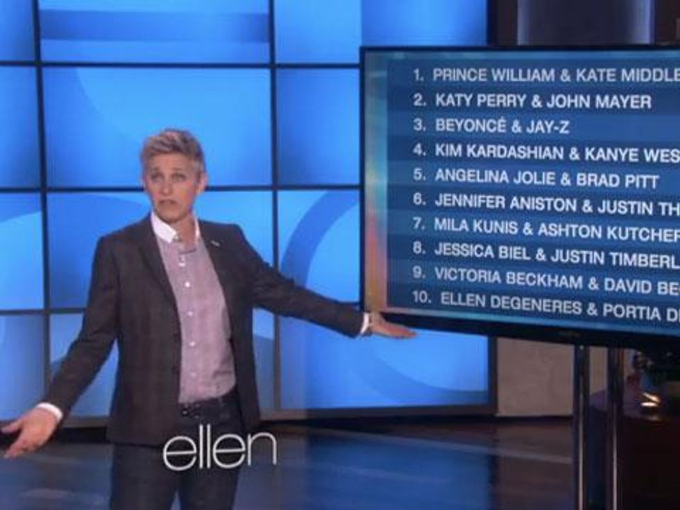 WATCH: Ellen DeGeneres on How She and Portia de Rossi Were Named Top 10 Couple that Should Make a Sex Tape 