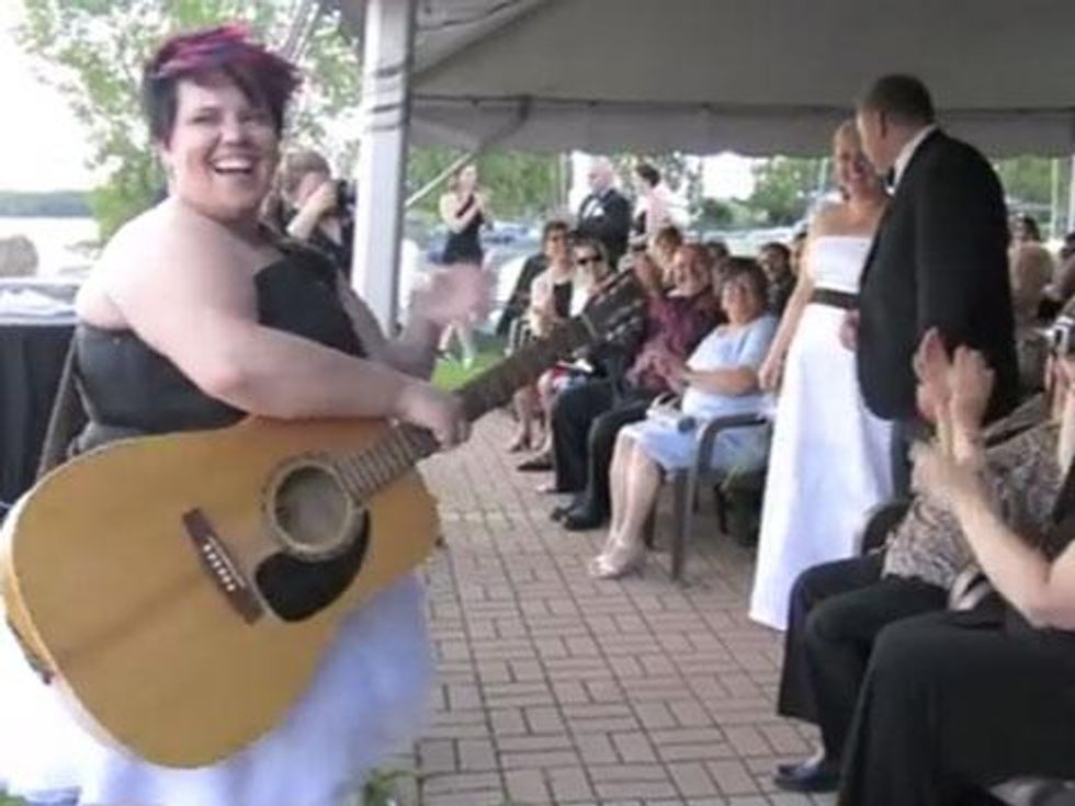 WATCH: Who's in the Mood for a Lesbian Wedding Flashmob with a Singing Bride?