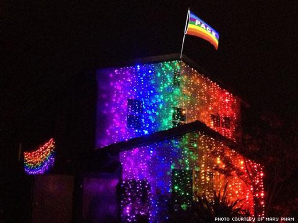 Woman Responds to Antigay Neighbors Hate Over Pride Flag by Making House Even GAYER! 