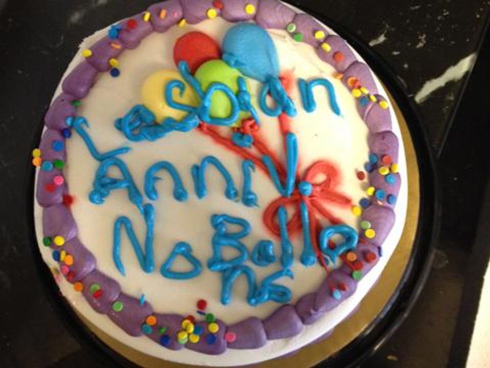 Look at How This Homophobic Baker Ruined a 'Lesbian Anniversary' Cake