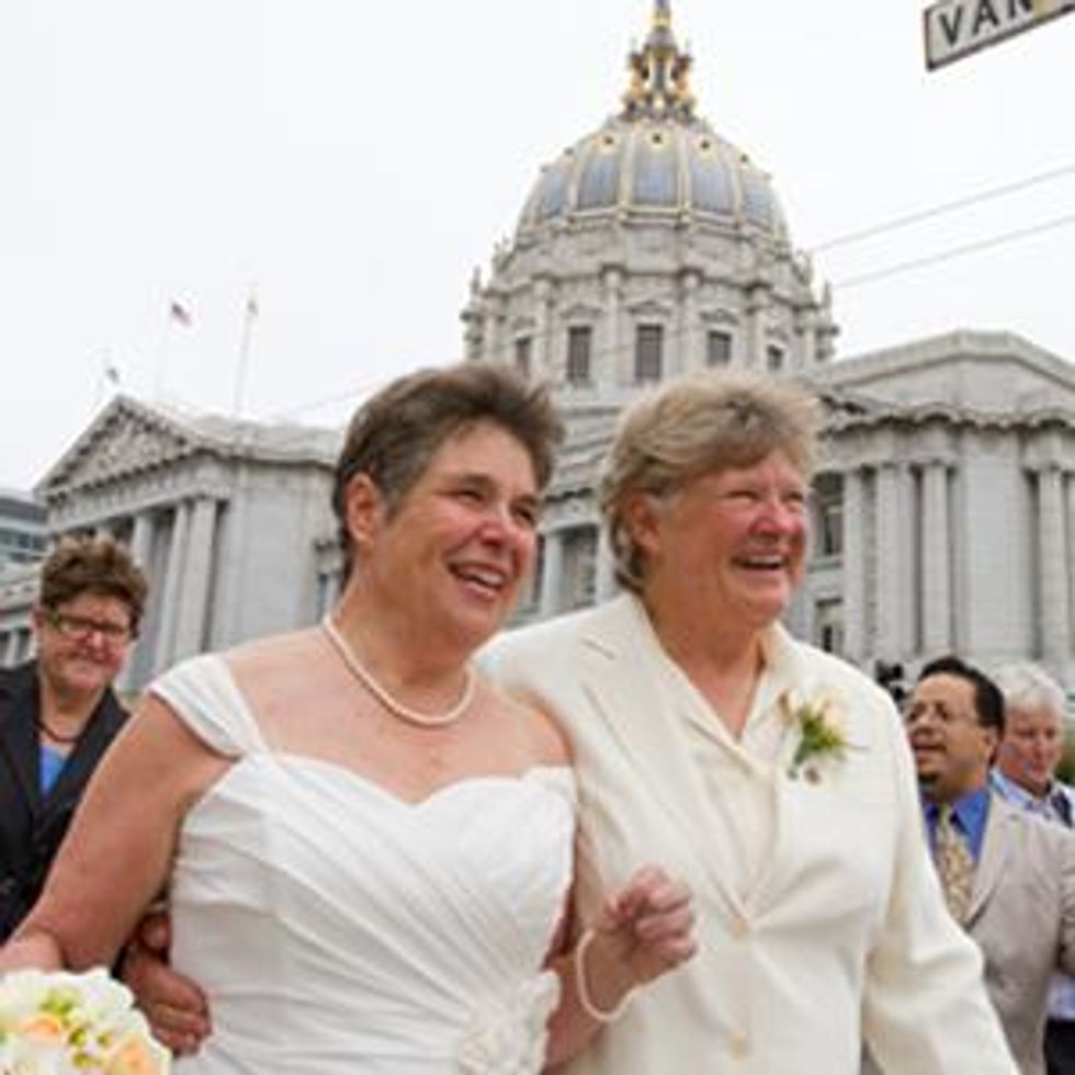 Kathy Wolfe, Founder of Lesbian Film Company Wolfe Video, Gets Hitched in San Francisco