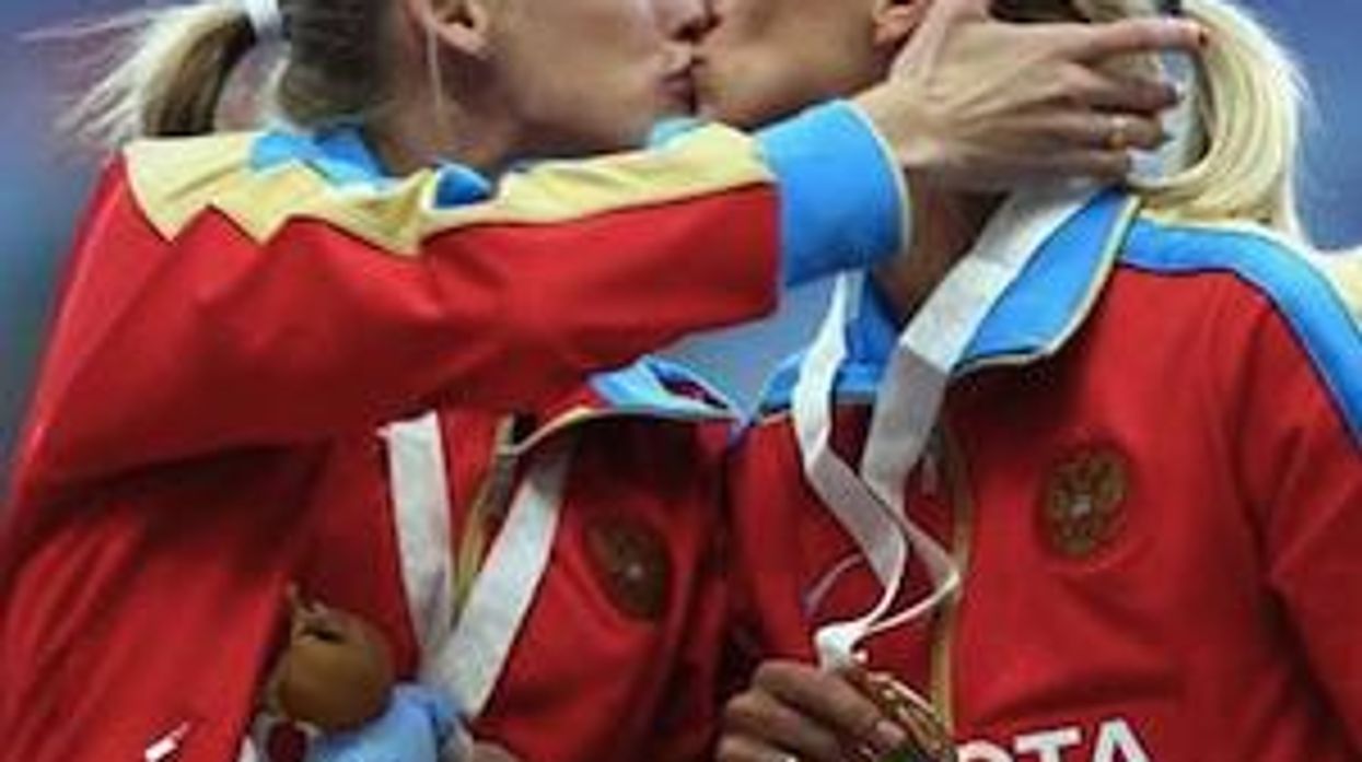 Female Russian Athletes Kiss in Moscow - Sportsmanship or Pro-Gay Propaganda?