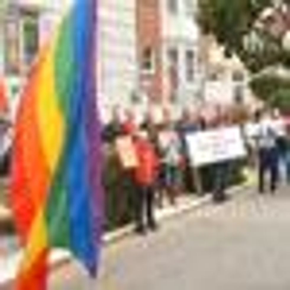 LGBT Activists Protest at Russian Consulate in San Francisco 