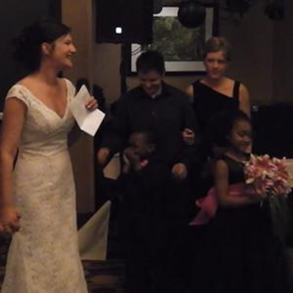 WATCH: Minnesota Bride Passes Bouquet to Her Lesbian Sister, Wife, and Kids